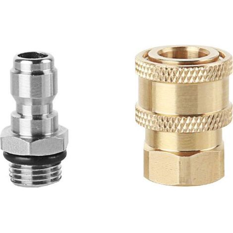 Connecteurs de buse de pulvérisateur haute pression, filetage M14, connecteur rapide 1/4, pièces de raccordement de tuyau, connecteurs de bouteille en mousse de neige (1/5)