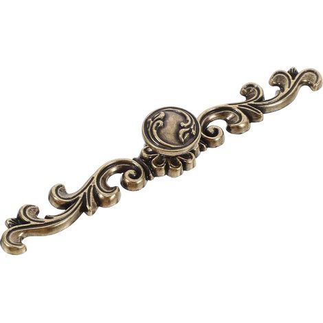 Poignée Longue Vintage en Alliage de Zinc Couleur Or 166 Mm Style Européen Antique, Design Classique et Élégant, Lot Unique pour Meubles et Rangements (1/4)