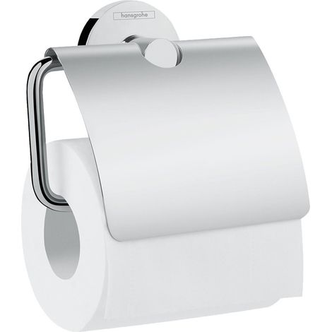Hansgrohe Logis Bathroom Toilet Roll Holder Cover Wall Mounted Chrome Modern (1/2)