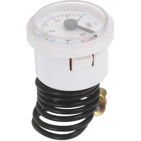 Manomètre de pression d'eau : Manomètre pour chaudière murale et chauffage au sol - Accessoires pour chaudière murale compatibles avec les systèmes de chauffage domestique (1/5)