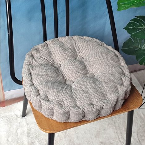 Coussin Au Grains De Maïs - Assise Ronde 50 Cm - Tissu Velours Côtelé Épais - Pour Méditation Lecture Sol Chaise Canapé - 1 Pièce (1/5)