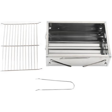 Barbecue d'extérieur pliable et Portable au charbon de bois, en acier inoxydable, pour pique-nique, Camping, cuisine (1/5)