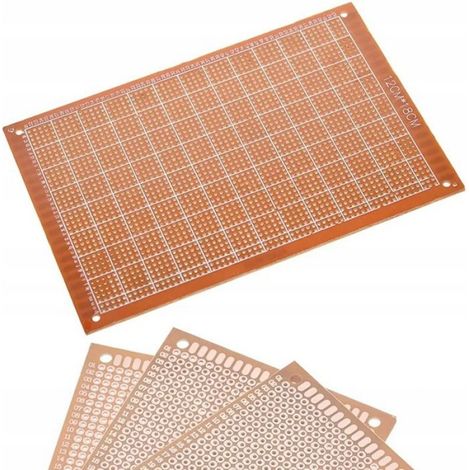 Plaque Prototype - 120 x 180 mm - Trous 2,54 mm - Montage THT - 1 Piece (1/4)