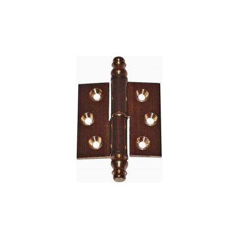 Cerniere per mobili ottone bronzato con testina - 40 x 40 mm. DX - 2 pz. (1/5)