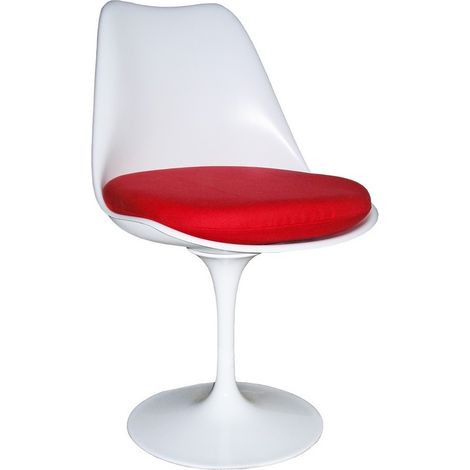 Chaise Tulda en fibre de verre blanche - Confortable et durabilité-Jaune moutarde (1/4)