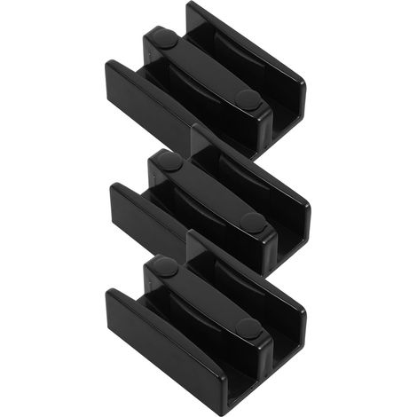 Guide inférieur de porte douche coulissante en plastique noir 3 (1/5)