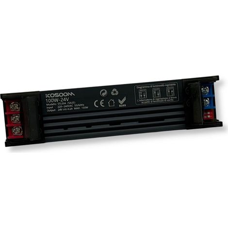 KOSOOM SA25 Mini Slim Schaltnetzteil 24V 100W 4,16A Dimmbar IP20 mit Helligkeitsregelung (1/5)