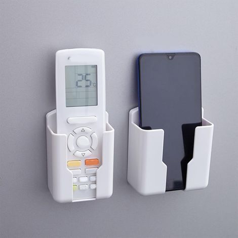 1 Support Télécommande Mural, Boîte Rangement ABS Blanc, Pour Climatiseur Et TV, Salon (1/4)