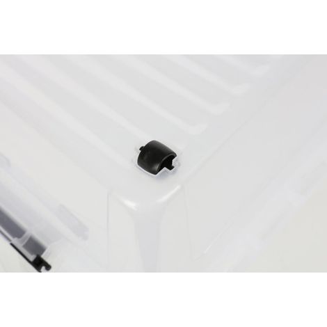 14x Scharnierbox 52L 60x40x35cm Transparent Deckel Aufbewahrung Spielzeugkiste (1/5)