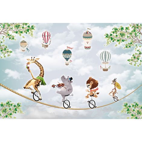 Papier peint panoramique Enfants - Animaux - 130 cm x 88 cm (1/2)