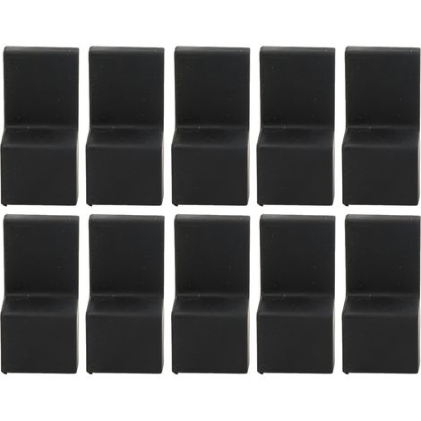 Lot de 10 Protège-coins Silicone en H 2,5x2,5x4,7cm, Coins de Meuble Souples et Sûrs pour Bébé, Noir (1/5)
