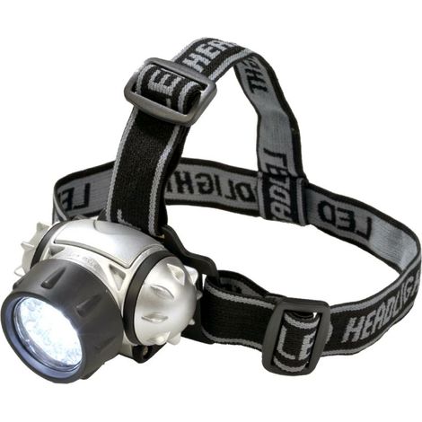 Terre Jardin – Lampe frontale 21 LEDs 50 lumens – Alimentation par 3 piles LR03 – Étanche et faisceau inclinable – 20 heures d'autonomie (1/5)