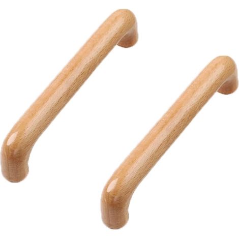2 poignées de meuble en bois, boutons et tirettes tiroir bois (1/5)