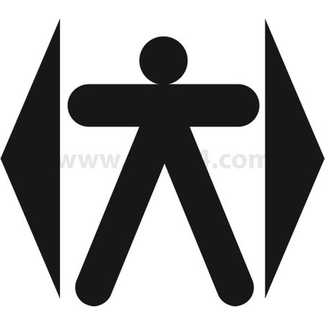 Georg Schlegel Bezeichnungsschild Grafik-Symbol Aufzugtür auf weiß - 1 Stück