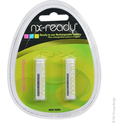 NX - Accus NiMH blister x2 AAA NX READY 1.2V 800mAh (1/4)