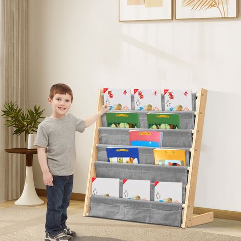 Hofuton Bibliothèque pour enfants - Beige naturel - Largeur : 75 cm - Gris (1/5)