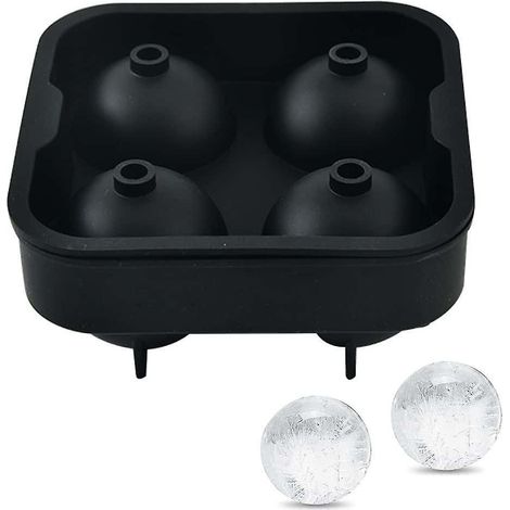 Eiswürfelform (Schwarz) - Eiswürfelbehälter - Whiskykugel-Eiswürfelform (1/5)
