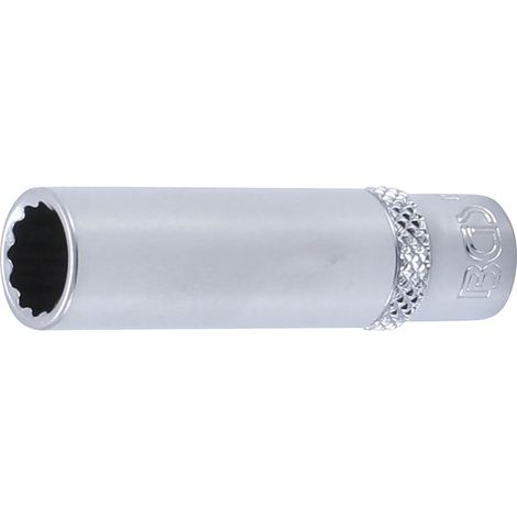 Llave de vaso 12 caras, larga  entrada 6,3 mm (1/4")  9 mm (1/4)