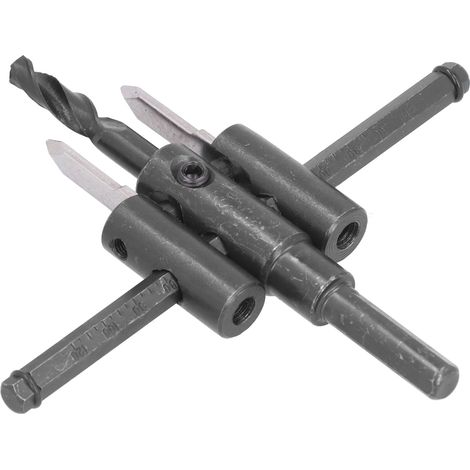 Scie cloche réglable 30-120mm pour bois, trépan circulaire perforateur, kit coupe ronde bricolage, foret carbure, outillage menuiserie professionnel (1/5)