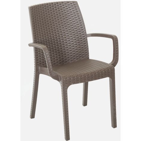 POLTRONCINA INDIANA MARRONE 57X59XH86CM IMPILABILE