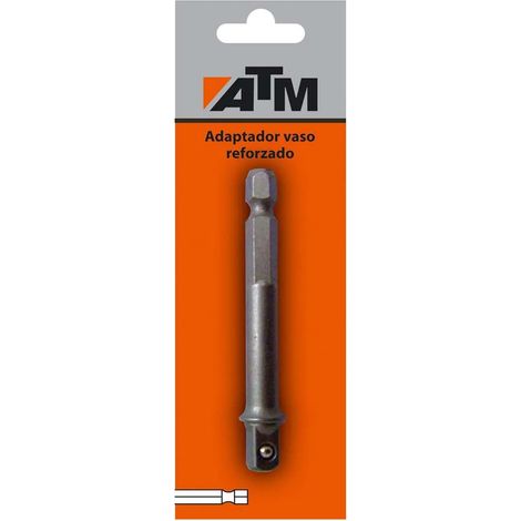 Adattatore per presa rinforzata marca ATM 1/4" x 65 mm in confezione blister