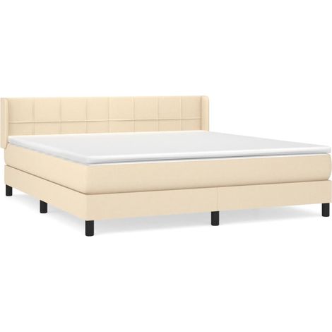 Maison Exclusive - Boxspringbett mit Matratze Creme 180x200 cm St