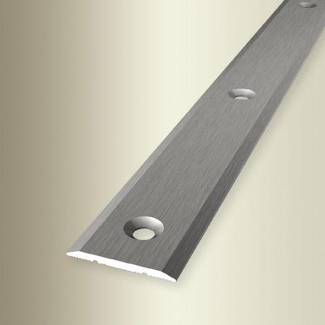 PROVISTON Übergangsprofil Breite: 25 mm Höhe: 0 - 99 mm Länge: 1000 mm Aluminium eloxiert Glatt Edelstahl Fein Geschliffen Mittig Versenkt Gebohrt
