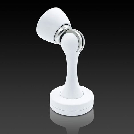 Butée de porte magnétique en nickel brossé blanc - Bloque porte magnétique décoratif pour porte de camping-car - 1 lot (1/5)