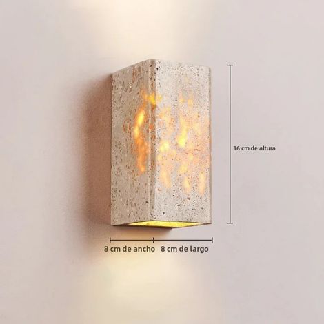 Wabi-Sabi-Naturstein-Wandleuchte für Wohnzimmer, Schlafzimmer, Treppenhaus, Flur, Inneneinrichtung, Heimbeleuchtung, Wandleuchte, Nachttischleuchte, modern (1/5)
