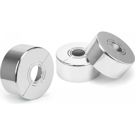 3 Pièces Rosace Robinet, Rosace Mitigeur Douche, 3 Tailles en 1, Cache Tuyau Radiateur Convient pour Diamètre de 20MM / 25MM / 33MM, Utilisé pour Décoration de Robinets (1/5)