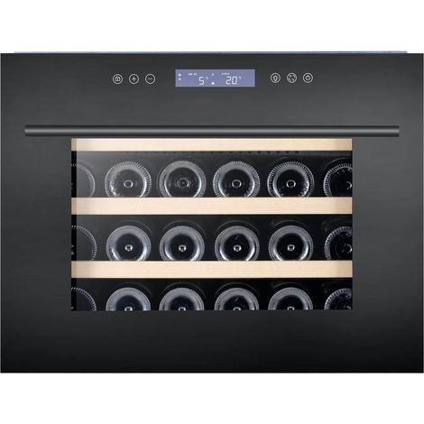 Innocenti ART29647 60cm Built In Column Black Glass Wine Cooler (1/4)