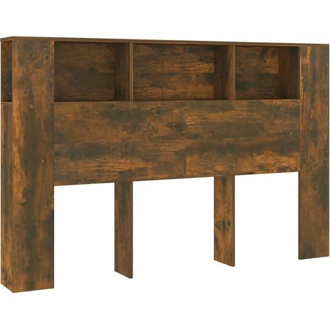 Maison Exclusive - Mueble cabecero color roble ahumado 160x18,5x1 (1/5)