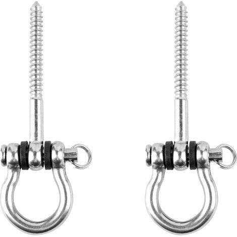 2 Pièces Crochet de Balanoire, Crochet de Suspension en Acier Inoxydable Lourd, Crochet à Visser pour Yoga Hamac Corde Chaise Sac (1/5)