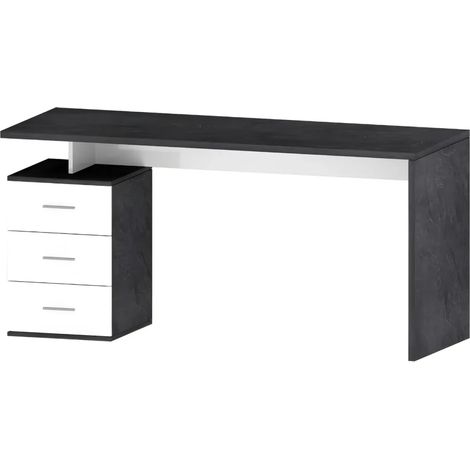 Scrivania Angolare Ufficio con Cassetti Bianco Report 160x60x75 cm (1/4)