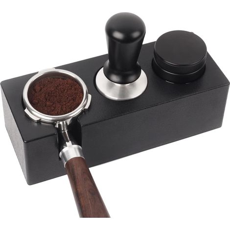 Supporto antiscivolo nero solido per portafiltri, pressini e distributori di caffè espresso (54-58 mm)