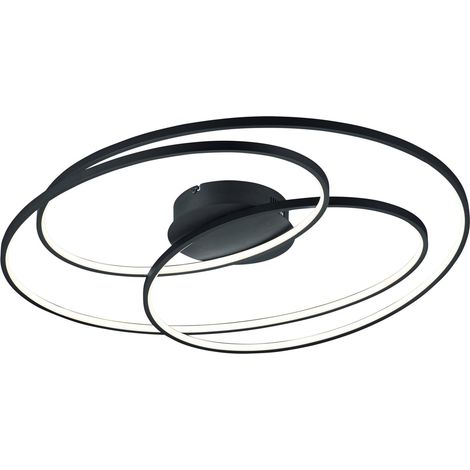 Plafoniera da Interno a LED in Metallo Nero Opaco