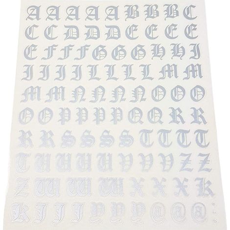 Kit Lettere Adesive Gothic Argento (1/5)
