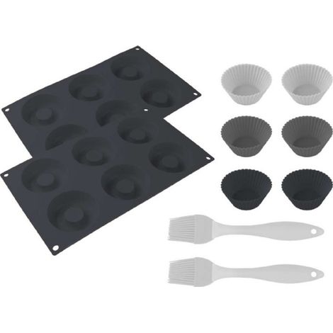 Cecotec Moules en silicone sans BPA Cecofry SweetBake XL Pack Accessories. Polyvalence, 6 beignets et muffins parfaits (1/5)