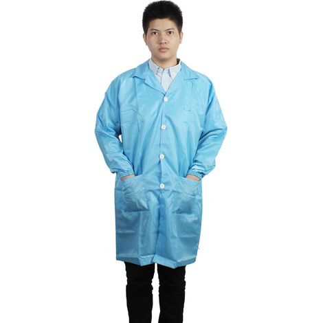 Unisex - Streifenmuster Knopfverschluss Antistatische Gesamtuniform L (8861904ab7ff27be32e2e86c73...