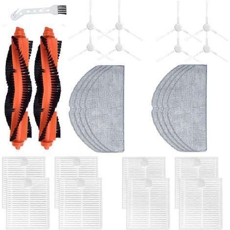 Accessoires pour aspirateur robot E10 E12 B112 C103 : brosse principale, filtre HEPA et chiffon de nettoyage. (1/5)