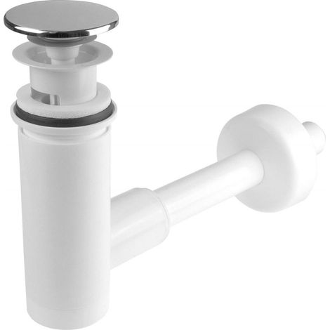 Deante Sifón de lavabo moderno blanco click-clack (1/3)