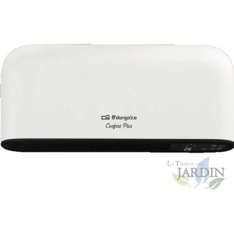 Riscaldatore da parete in ceramica split Orbegozo 2000W WIFI. Connessione tramite APP. Termostato digitale da 10ºC a 35ºC.