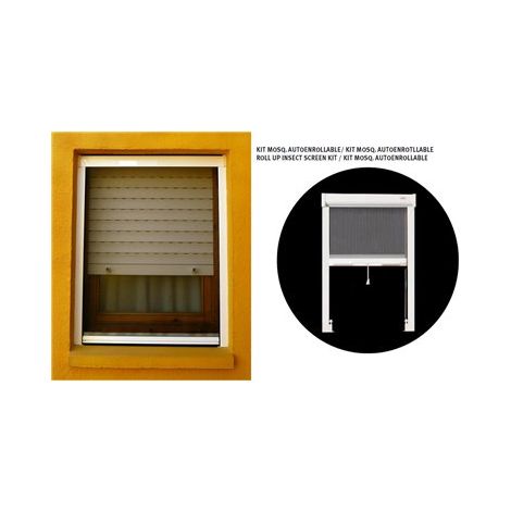 Moustiquaire enroulable blanche 100x150 cm