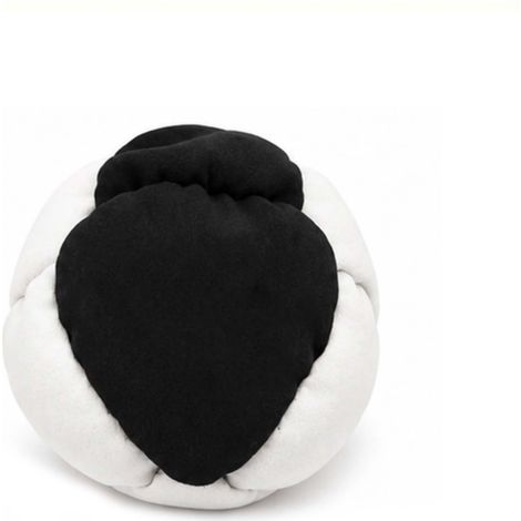 Pouf ballon de football en peluche bicolore pour adultes, jouet anti-stress interactif parent-enfant, accessoire pour fêtes de famille, noir 6 cm (1/4)