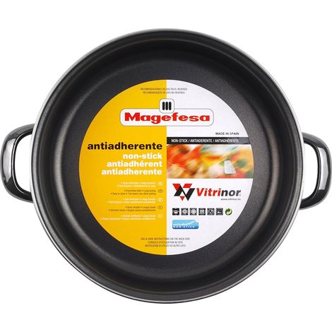 Megafesa Glass - Pentola Bassa, Diametro 28 cm, Color Nero Crystal (1/3)
