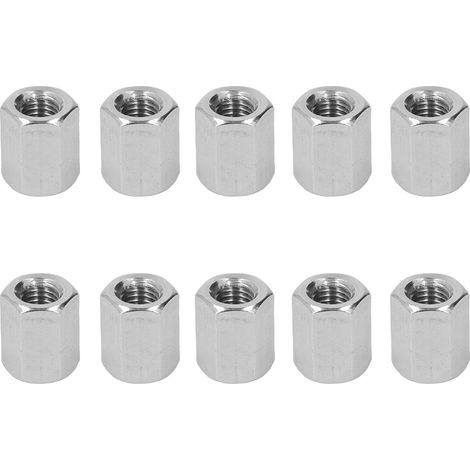 Kit de 10 écrous de raccordement hexagonaux M10 en acier inoxydable 304 anticorrosion pour boulons et goujons (1/5)
