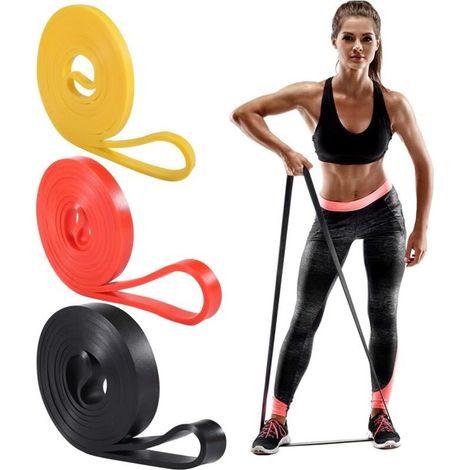 3 Pcs Bande Elastique Musculation, 3 Tailles Élastique Musculation Elastique Sport Bandes Fitness, Bande de Resistance Traction pour Entraînement de Résistance Powerlifting Fitness Musculation (1/5)