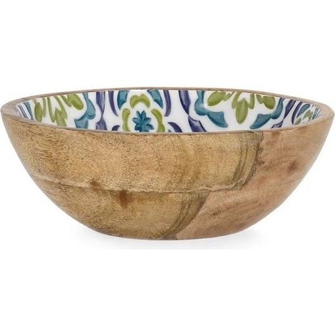 Bizzotto ciotola Sintra alta Ø18x6h con decoro maioliche in legno di mango