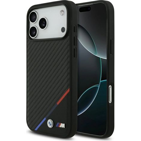 BMW M Carbon Tricolor Line MagSafe Hülle für iPhone 17 Pro Max – Schwarz (1/5)