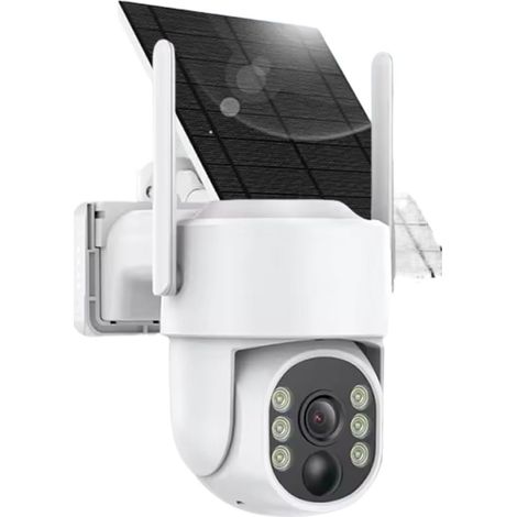 Caméra WiFi HD Solaire PIR détection Humaine Couleur Vision Nocturne étanche vidéo de sécurité IP Camara 5MP Batterie Moniteur de vidéosurveillance(5MP Solar No Card) (1/5)